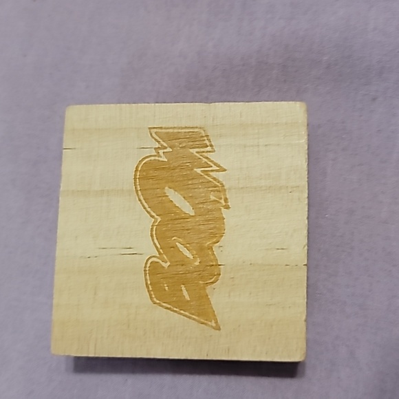 Set of 3 Comic Book Phrase Clouds, BOOM, POW, Wow phrase Wooden Rubber Stamps - Picture 2 of 5